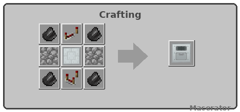 Macerator crafting recipe