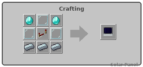 Solar Panel crafting recipe